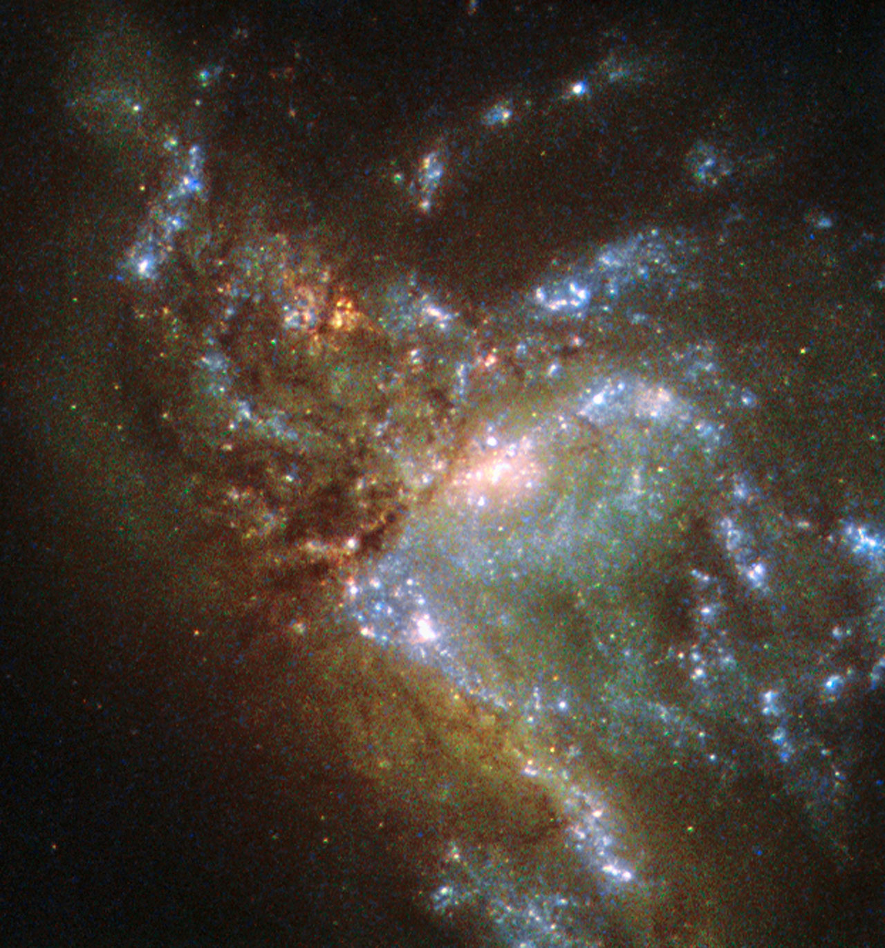 A Hubble image of galaxy NGC 6052 in the constellation of Hercules