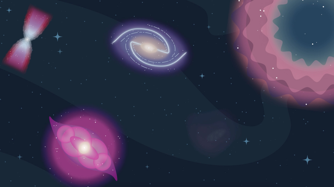 slide 1 - illustration of elements in the universe